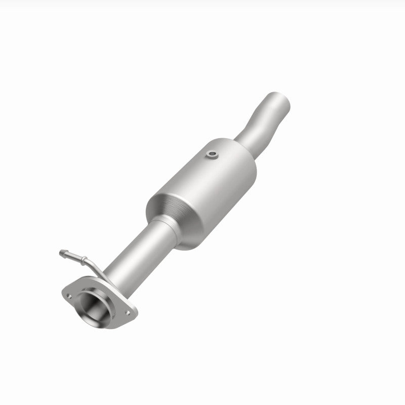 MagnaFlow 280434 oem grade direct-fit catalytic converter, opposite front three-quarter view of the turntable spin