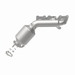 MagnaFlow 52779 oem grade manifold converter, rear view of the turntable spin
