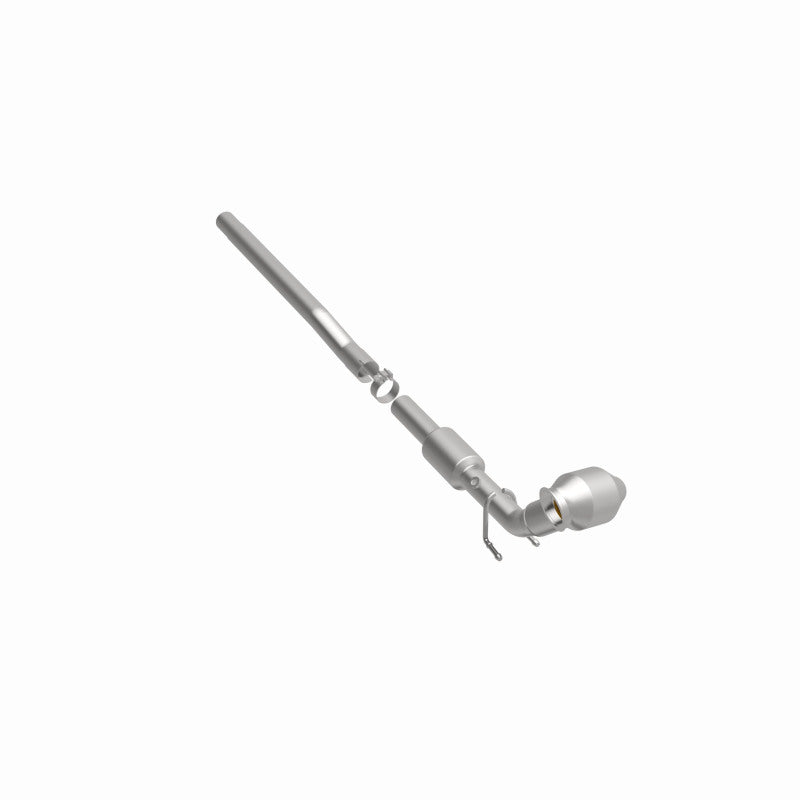 MagnaFlow 52392 oem grade direct-fit catalytic converter, front three-quarter view of the turntable spin