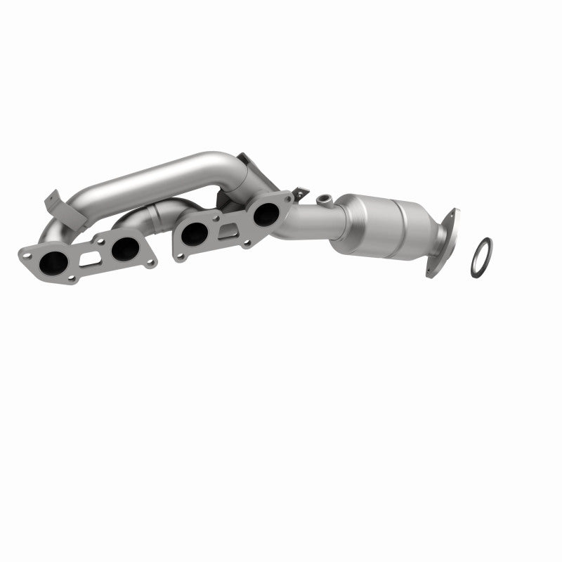 MagnaFlow 5531881 carb manifold converter, front three-quarter view of the turntable spin