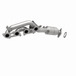 MagnaFlow 5531881 carb manifold converter, front three-quarter view of the turntable spin