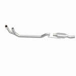 MagnaFlow 93302 epa direct-fit catalytic converter, side view of the turntable spin