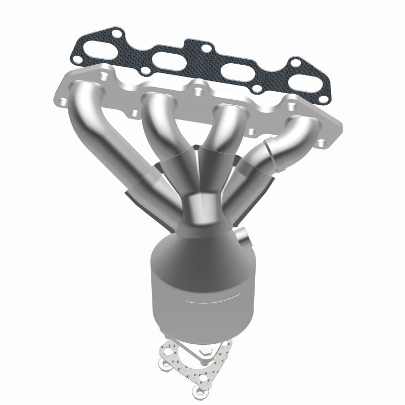 MagnaFlow 452040 carb manifold converter, opposite side view of the turntable spin
