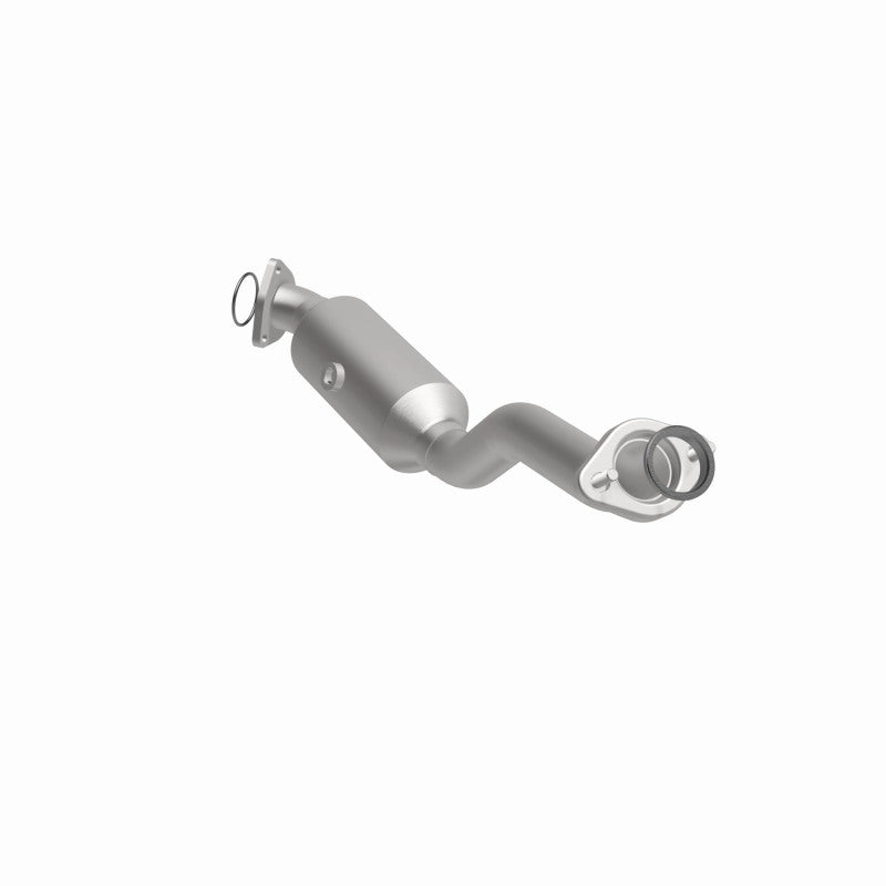 MagnaFlow 5461767 carb direct-fit catalytic converter, front three-quarter view of the turntable spin