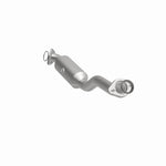 MagnaFlow 5461767 carb direct-fit catalytic converter, front three-quarter view of the turntable spin