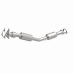 MagnaFlow 24197 hm grade direct-fit catalytic converter, front three-quarter view of the turntable spin