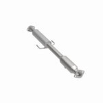 MagnaFlow 5561133 carb direct-fit catalytic converter, front three-quarter view of the turntable spin