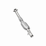 MagnaFlow 93329 hm grade direct-fit catalytic converter, rear three-quarter view of the turntable spin