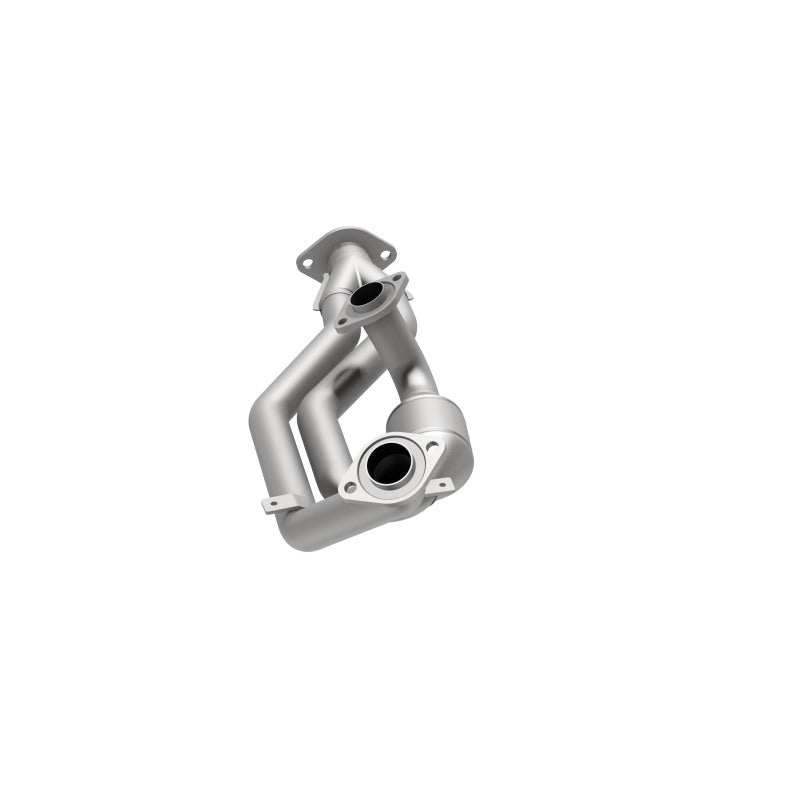 MagnaFlow 444019 carb direct-fit catalytic converter, opposite side view of the turntable spin