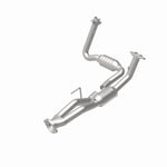 MagnaFlow 49444 oem grade direct-fit catalytic converter, rear view of the turntable spin