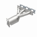 MagnaFlow 52167 oem grade manifold converter, rear view of the turntable spin