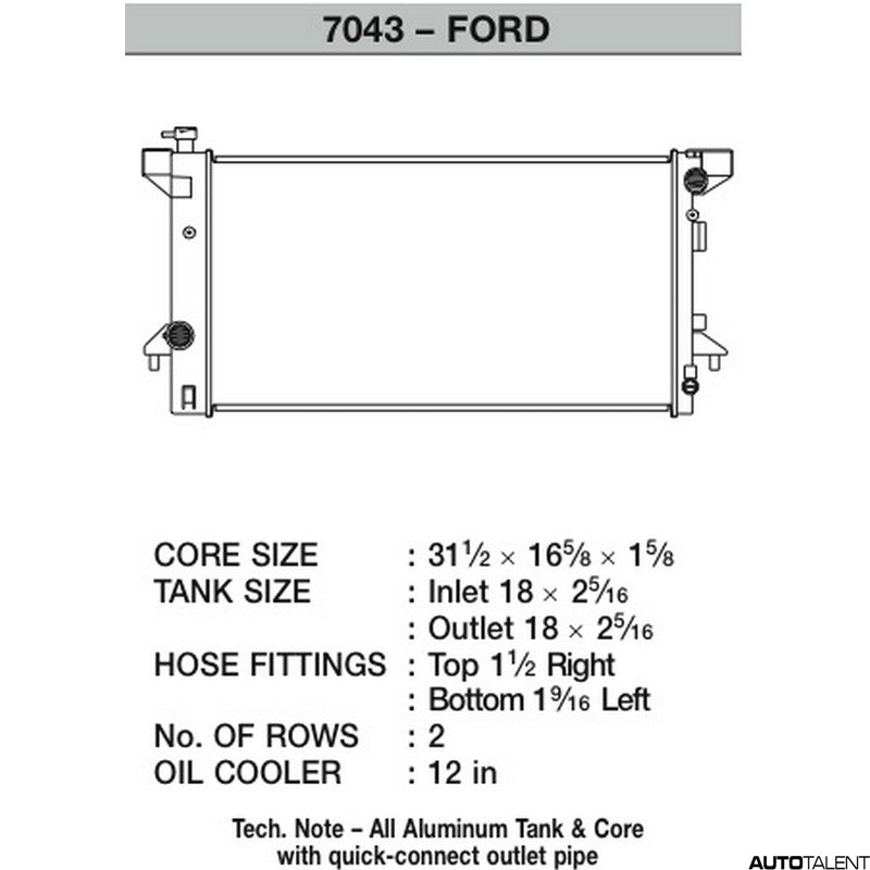 CSF Performance Radiator For F-150 RAPTOR - AutoTalent