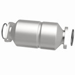 MagnaFlow 338656 carb direct-fit catalytic converter, side view of the turntable spin