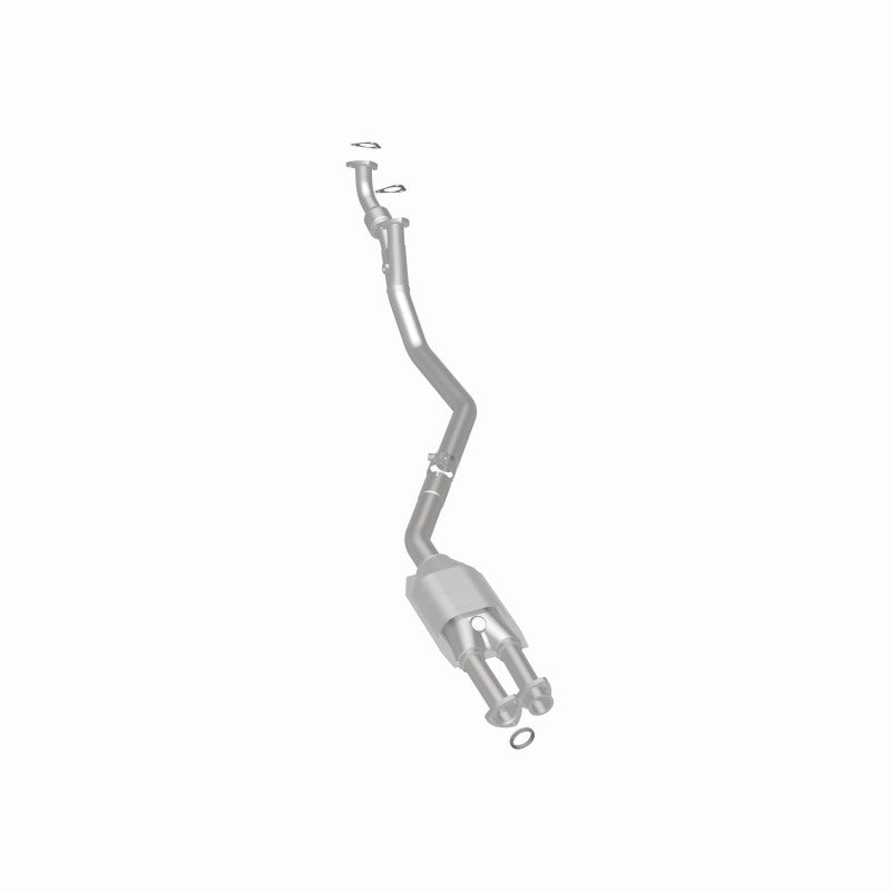 MagnaFlow 23558 epa direct-fit catalytic converter, rear three-quarter view of the turntable spin