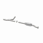 MagnaFlow 49597 oem grade direct-fit catalytic converter, opposite rear three-quarter view of the turntable spin