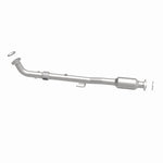 MagnaFlow 5571435 carb direct-fit catalytic converter, side view of the turntable spin