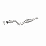 MagnaFlow 23719 hm grade direct-fit catalytic converter, opposite rear three-quarter view of the turntable spin