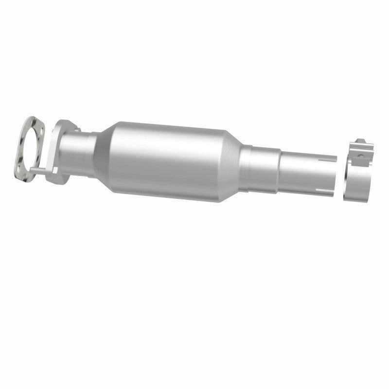 MagnaFlow 5571146 carb direct-fit catalytic converter, side view of the turntable spin