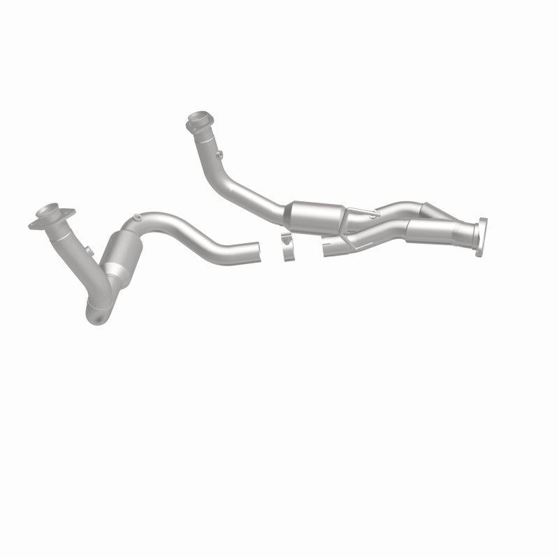 MagnaFlow 49686 oem grade direct-fit catalytic converter, side view of the turntable spin