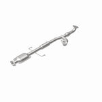 MagnaFlow 49453 oem grade direct-fit catalytic converter, rear view of the turntable spin