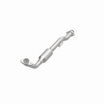 MagnaFlow 3391389 carb direct-fit catalytic converter, opposite front three-quarter view of the turntable spin