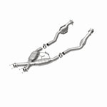 MagnaFlow 337339 carb direct-fit catalytic converter, rear view of the turntable spin