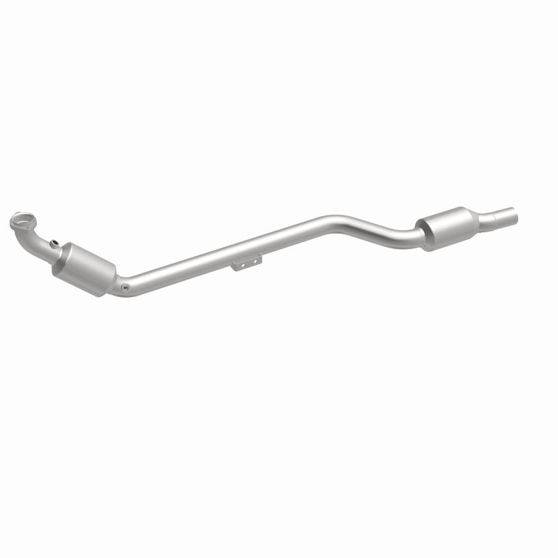MagnaFlow 24536 hm grade direct-fit catalytic converter, front three-quarter view of the turntable spin