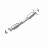 MagnaFlow 5411166 carb direct-fit catalytic converter, rear view of the turntable spin
