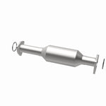 MagnaFlow 49260 oem grade direct-fit catalytic converter, opposite rear three-quarter view of the turntable spin
