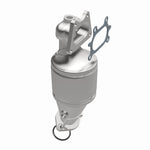 MagnaFlow 5531333 carb manifold converter, opposite front three-quarter view of the turntable spin
