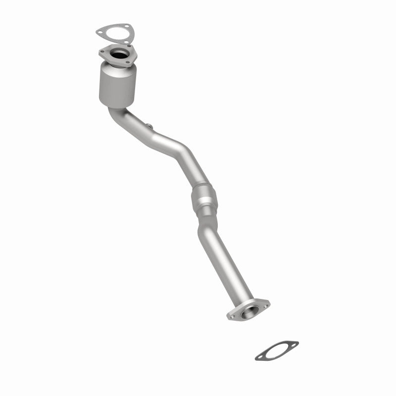 MagnaFlow 24323 hm grade direct-fit catalytic converter, rear three-quarter view of the turntable spin