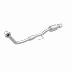 MagnaFlow 22769 hm grade direct-fit catalytic converter, front three-quarter view of the turntable spin