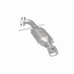 MagnaFlow 93327 hm grade direct-fit catalytic converter, rear three-quarter view of the turntable spin