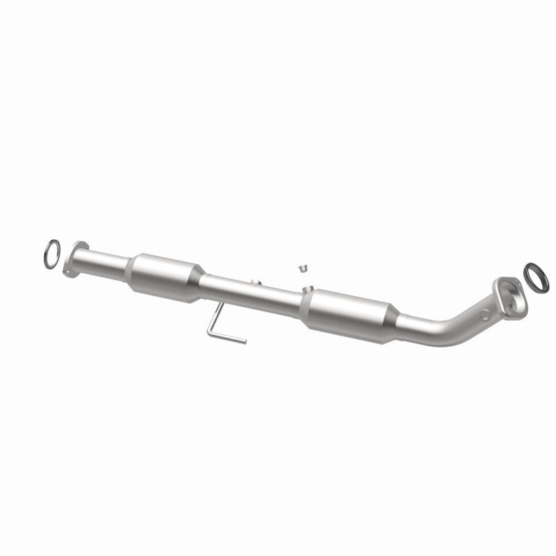 MagnaFlow 49703 oem grade direct-fit catalytic converter, opposite rear three-quarter view of the turntable spin