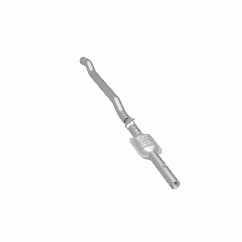 MagnaFlow 23505 hm grade direct-fit catalytic converter, rear three-quarter view of the turntable spin