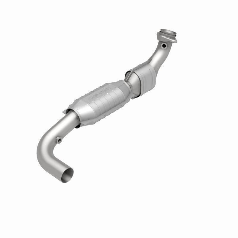 MagnaFlow 49621 oem grade direct-fit catalytic converter, rear view of the turntable spin