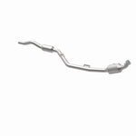 MagnaFlow 551666 carb direct-fit catalytic converter, opposite rear three-quarter view of the turntable spin