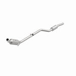 MagnaFlow 5461919 carb direct-fit catalytic converter, front three-quarter view of the turntable spin