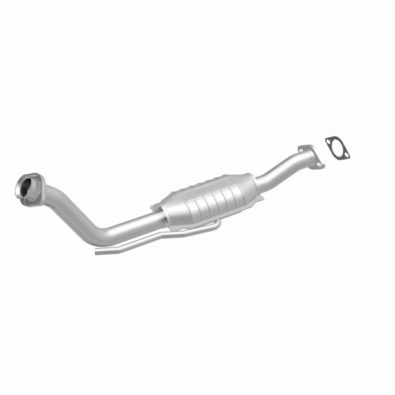 MagnaFlow 23367 epa direct-fit catalytic converter, front three-quarter view of the turntable spin
