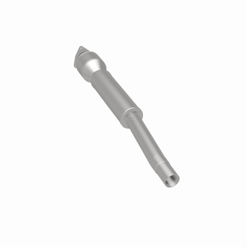 MagnaFlow 24980 hm grade direct-fit catalytic converter, rear three-quarter view of the turntable spin