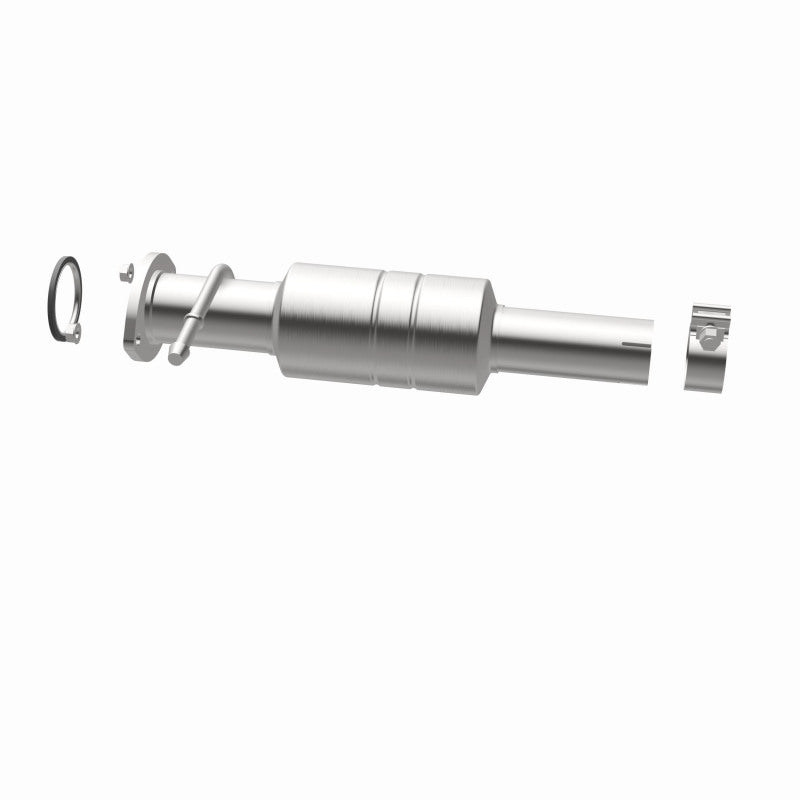 MagnaFlow 52207 oem grade direct-fit catalytic converter, side view of the turntable spin