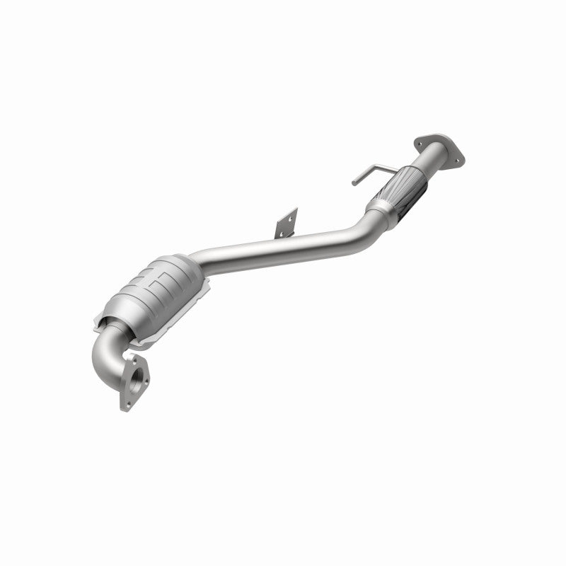 MagnaFlow 24429 hm grade direct-fit catalytic converter, opposite front three-quarter view of the turntable spin