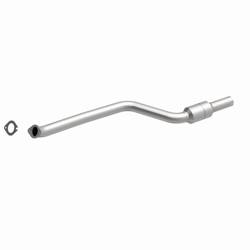 MagnaFlow 49768 oem grade direct-fit catalytic converter, front three-quarter view of the turntable spin