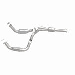 MagnaFlow 52113 oem grade direct-fit catalytic converter, side view of the turntable spin