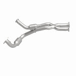 MagnaFlow 5451046 carb direct-fit catalytic converter, side view of the turntable spin