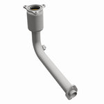 MagnaFlow 50837 hm grade direct-fit catalytic converter, front three-quarter view of the turntable spin