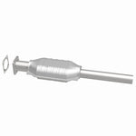MagnaFlow 23225 epa direct-fit catalytic converter, side view of the turntable spin