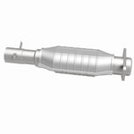 MagnaFlow 3391486 carb direct-fit catalytic converter, side view of the turntable spin