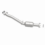 MagnaFlow 52035 oem grade direct-fit catalytic converter, side view of the turntable spin
