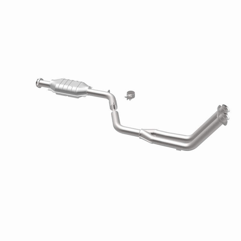 MagnaFlow 23846 epa direct-fit catalytic converter, opposite rear three-quarter view of the turntable spin